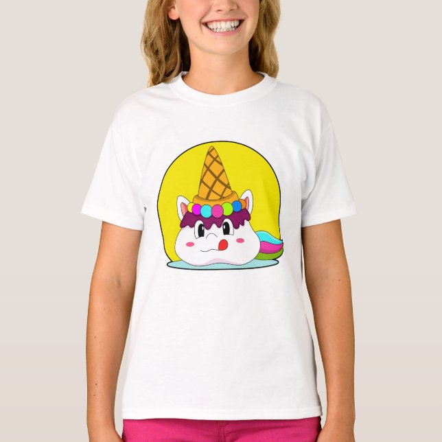 Camiseta Unicornio con helado (Anverso)