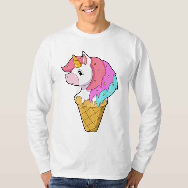 Camiseta Unicornio con helado (Anverso)