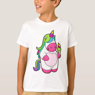 Camiseta Unicornio con helado de Waffle