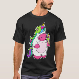 Camiseta Unicornio con helado de Waffle