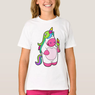 Camiseta Unicornio con helado de Waffle