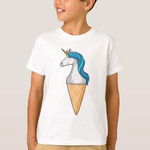 Camiseta Unicornio con helado Waffle