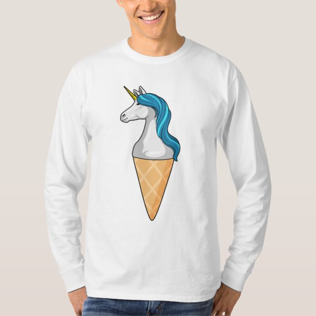 Camiseta Unicornio con helado Waffle (Anverso)