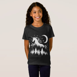 Camiseta Unicornio Con Luna Y Estrellas