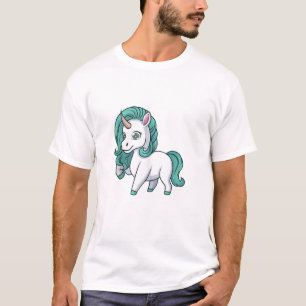 Camiseta Unicornio Con Melena De Gasolina Diseño De Unicorn