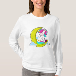 Camiseta Unicornio con nubes y luna
