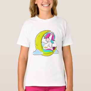 Camiseta Unicornio con nubes y luna