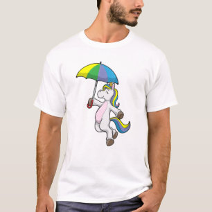 Camiseta Unicornio con paraguas