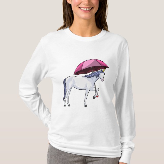 Camiseta Unicornio con paraguas (Anverso)
