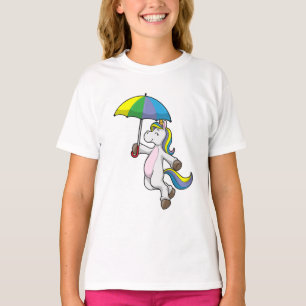 Camiseta Unicornio con paraguas