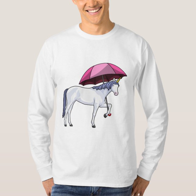 Camiseta Unicornio con paraguas (Anverso)