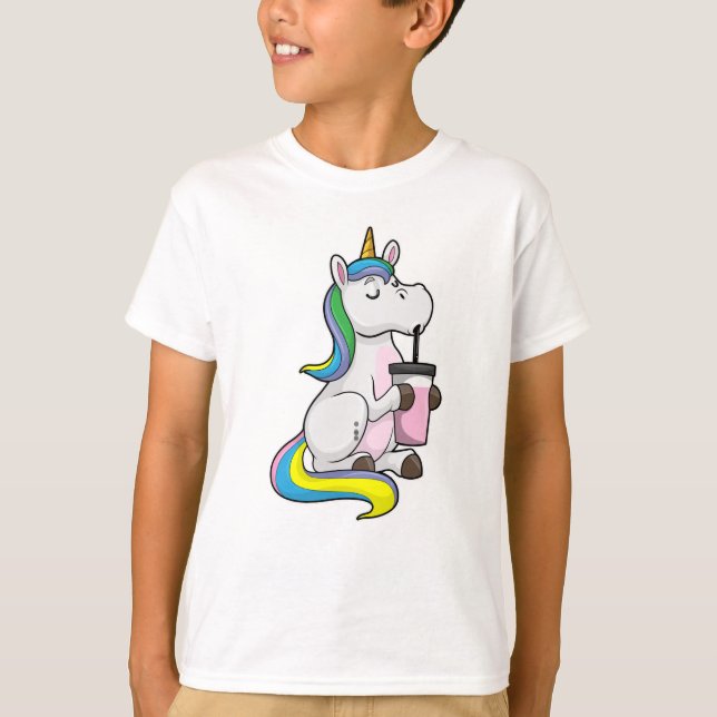 Camiseta Unicornio con té de burbuja (Anverso)