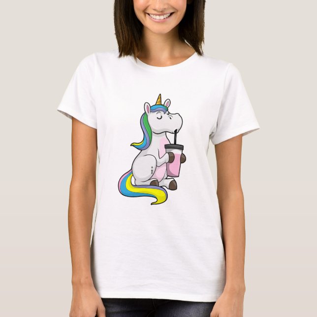 Camiseta Unicornio con té de burbuja (Anverso)