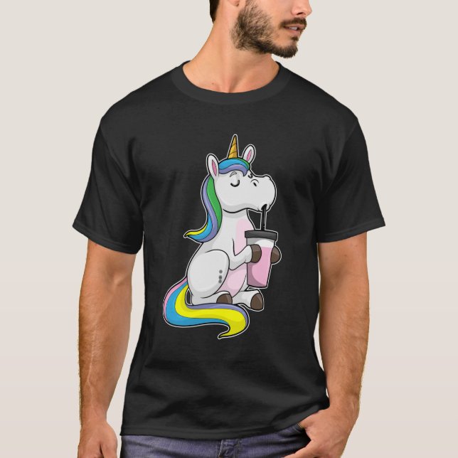 Camiseta Unicornio con té de burbuja (Anverso)