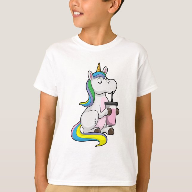 Camiseta Unicornio con té de burbuja (Anverso)