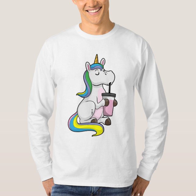 Camiseta Unicornio con té de burbuja (Anverso)