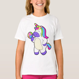 Camiseta Unicornio con voleibol