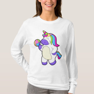 Camiseta Unicornio con voleibol