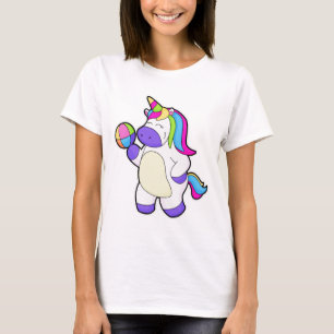 Camiseta Unicornio con voleibol