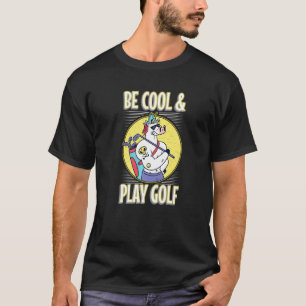Camiseta unicornio cool play golf golf golf club shades spo