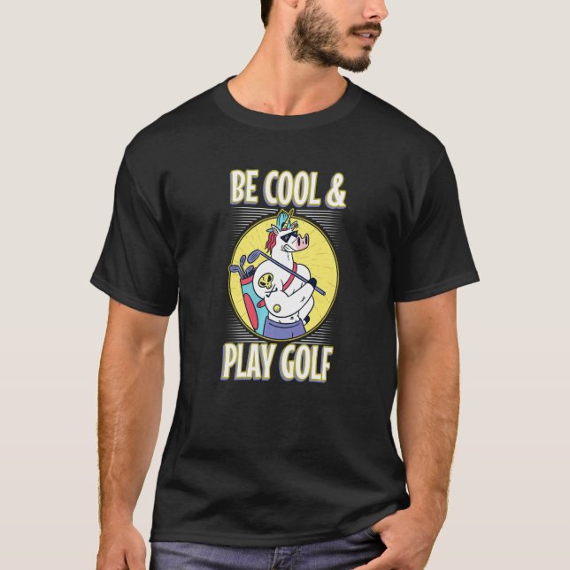 Camiseta unicornio cool play golf golf golf club shades spo (Anverso)