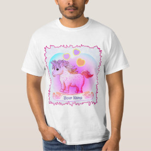 Camiseta Unicornio Corazones de Arcoíris