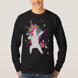 Camiseta Unicornio Cumpleaños Cute Dab Bailando con Mamá Da