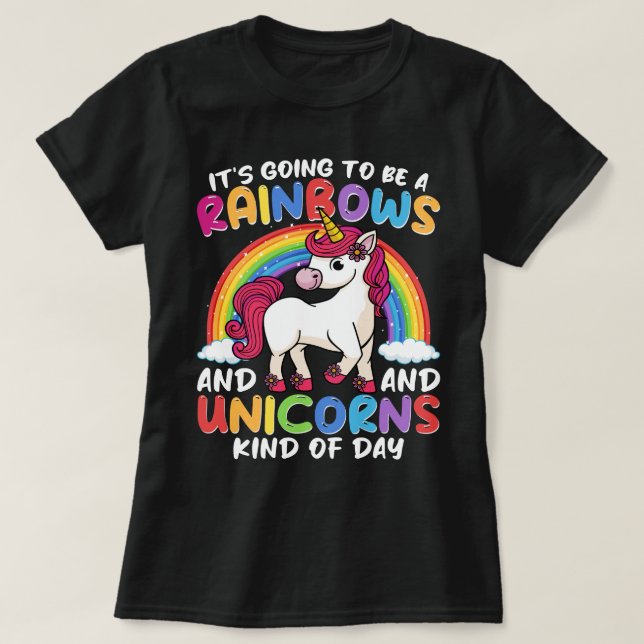 Camiseta Unicornio Cute Impresionantes Arroganzas Y Unicorn (Diseño del anverso)