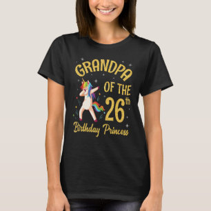 Camiseta Unicornio Dabbing Feliz Abuelo de los 26 Años