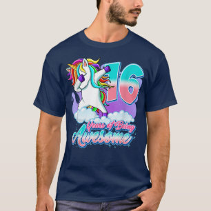 Camiseta Unicornio Dabbing Gir de regalo de 16 años