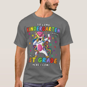Camiseta Unicornio Dabbing So Long Kindergarten 1er grado e
