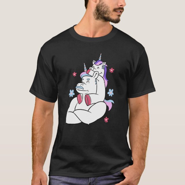 Camiseta Unicornio Dad Dadacorn Padre Hija Unicornios (Anverso)