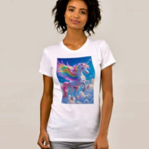 Unicornio danzante con alas de arcoíris