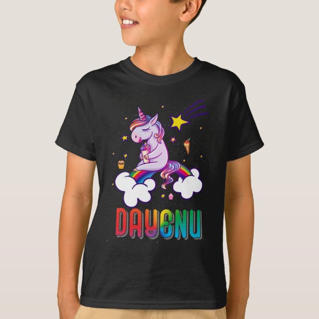 Camiseta unicornio Dayenu Passover Song Pesach Seder Dinner (Anverso)