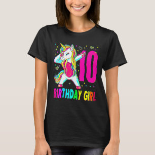 Camiseta Unicornio de 10 años Dabbing Chica de 10 años Univ