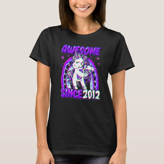Camiseta Unicornio de 10 años de edad Chica de cumpleaños n (Anverso)