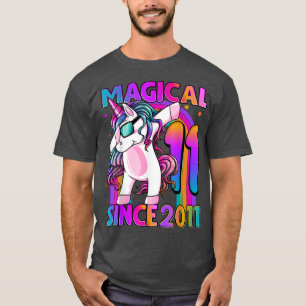 Camiseta Unicornio de 11 años Dabbing Universidad Chica de 