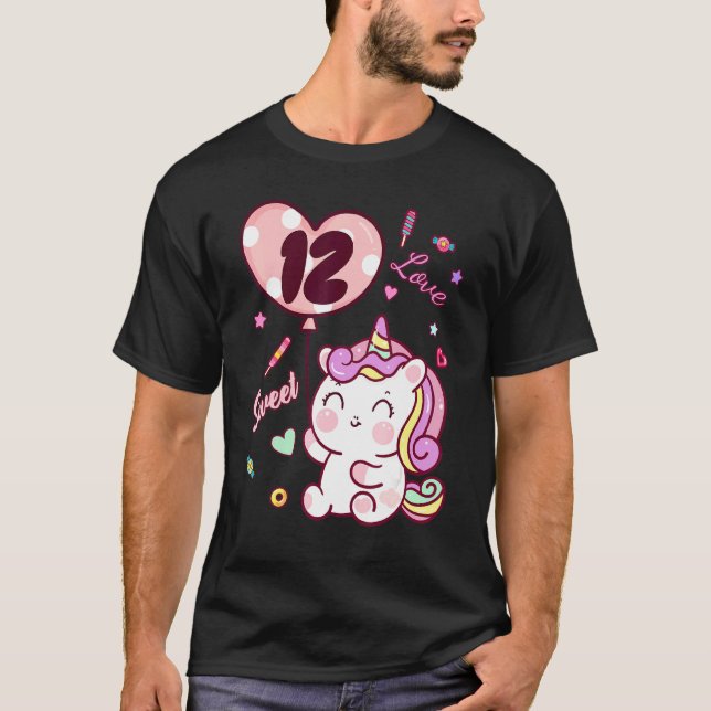 Camiseta Unicornio de 12 años (Anverso)
