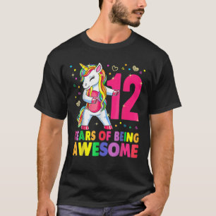 Camiseta Unicornio De 12 Años De Edad Flosando 12º Chica De