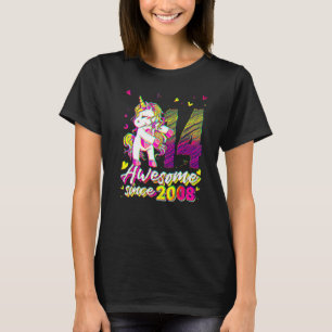 Camiseta Unicornio de 14 años de edad flossing cumpleaños n