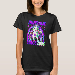 Camiseta Unicornio de 16 años haciendo flossing chica cumpl