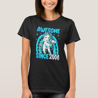Camiseta Unicornio de 16 años haciendo flossing cumpleaños