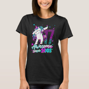 Camiseta Unicornio de 17 años haciendo dabbing cumpleaños 1