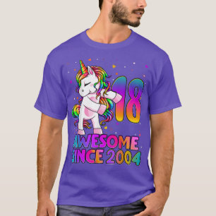 Camiseta Unicornio de 18 años Chica de cumpleaños 18 U