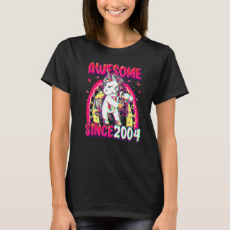 Camiseta Unicornio de 18 años haciendo flossing chica cumpl