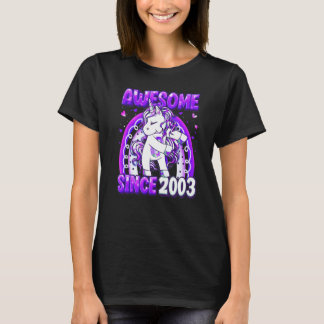 Camiseta Unicornio de 19 años haciendo flossing Chica cumpl