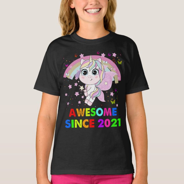 Camiseta Unicornio de 1 año de edad (Anverso)
