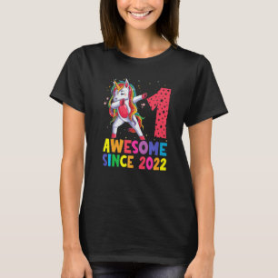 Camiseta Unicornio de 1 año de edad Dabbing Chica de primer