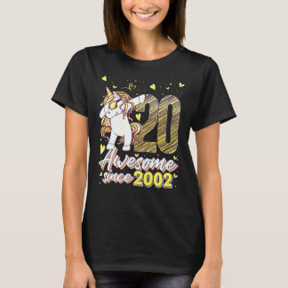Camiseta Unicornio de 20 años haciendo dabbing chica cumple