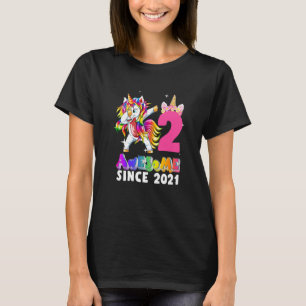 Camiseta Unicornio de 2 años de edad Dabbing Adolescente Ch